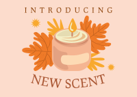 New Candle Scent Postcard