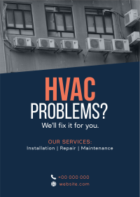 Serving You Excellent HVAC Service Poster