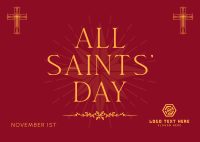 Solemn Saints' Day Postcard