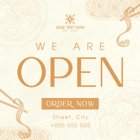 Oriental Cuisine Now Open Instagram Post Design