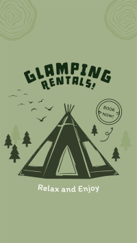 Weekend Glamping Rentals Facebook Story Design