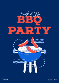 Come at Our 4th of July BBQ Party  Poster