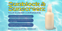 Sunscreen Beach Companion Twitter Post Design