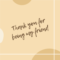 Thank you friend greeting Instagram Post Design