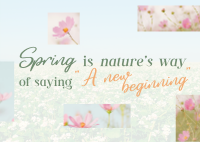 Spring Quote Postcard Design