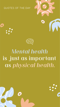 Minimalist Mental Health Quote Facebook Story