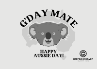 Happy Aussie Koala Postcard Image Preview