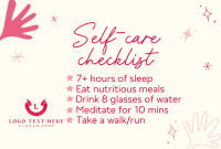 Self care checklist Pinterest Cover Design