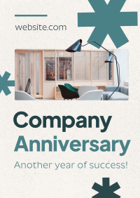 Minimalist Company Anniversary Poster