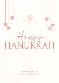 Simple Hanukkah Greeting Poster