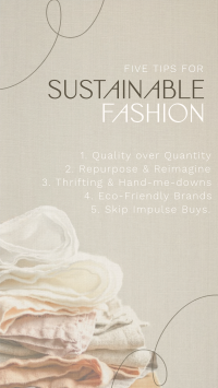 Chic Sustainable Fashion Tips Instagram Reel