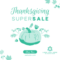 Thanksgiving Pumpkin Sale Instagram Post Design