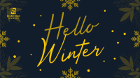 Snowy Winter Greeting YouTube Video Image Preview