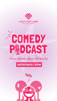 Playful Comedy Podcast Facebook Story Design