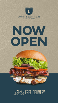 Burger Shop Opening Instagram Story