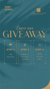 Elegant Giveaway Steps Facebook Story