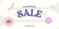 Cute Y2K Clearance Sale Twitter Post Design