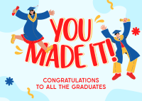 Quirky Graduation Postcard Design