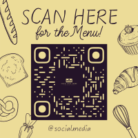 Illustrated Baking Menu QR Code