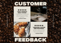 Modern Coffee Shop Feedback Postcard