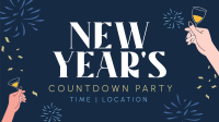 New Year Toast Countdown Facebook Event Cover