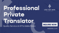 Professional Private Translator Facebook Event Cover