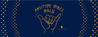 Positive Vibes Hand Sign Facebook Cover