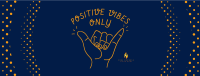 Positive Vibes Hand Sign Facebook Cover Design