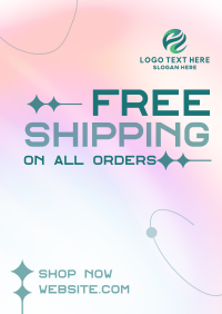 Minimal and Gradient Shipping Poster