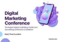 Digital Marketing Conference Postcard