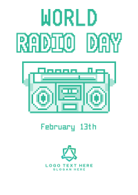 Radio 8 Bit Poster Design