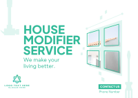 House Modifier Service Postcard