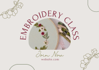 Embroidery Class Postcard