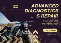 Motorcycle Advance Diagnostic and Repair Postcard Image Preview