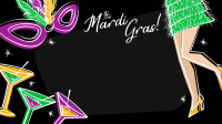 Mardi Gras Flapper Zoom Background