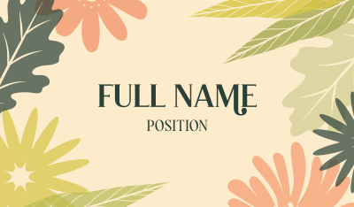 Tropical Floral Paradise Business Card