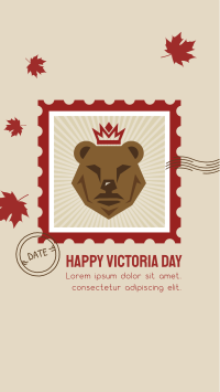 Victoria Day Bear Stamp Facebook Story