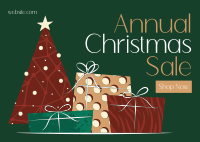 Annual Christmas Sale Postcard Design