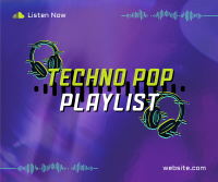 Techno Pop Music Facebook Post