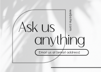 Simply Ask Us Postcard