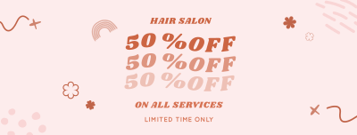 Discount on Salon Services Facebook Cover Image Preview