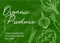 Organic Produce Postcard