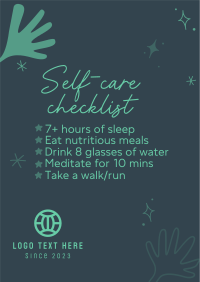 Self care checklist Flyer