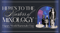 Retro World Bartender Day Animation
