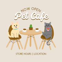 Pet Cafe Opening Instagram Post