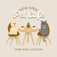 Pet Cafe Opening Instagram Post Image Preview