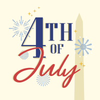 4th of July Text Linkedin Post Design