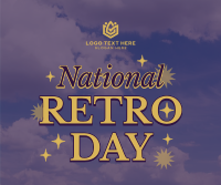 National Retro Day Clouds Facebook Post