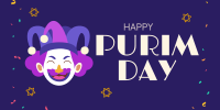 Purim Carnival Jester Twitter Post