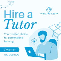 Tutor for Hire Instagram Post